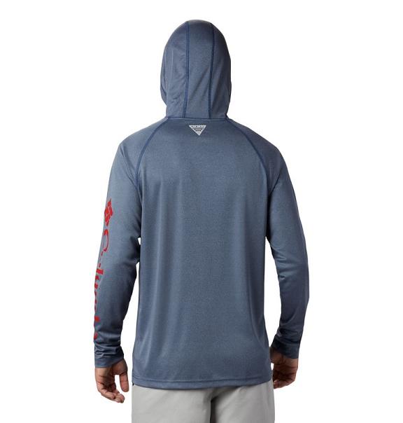 Columbia Terminal Tackl Hoodies Blue Red For Men's NZ64532 New Zealand